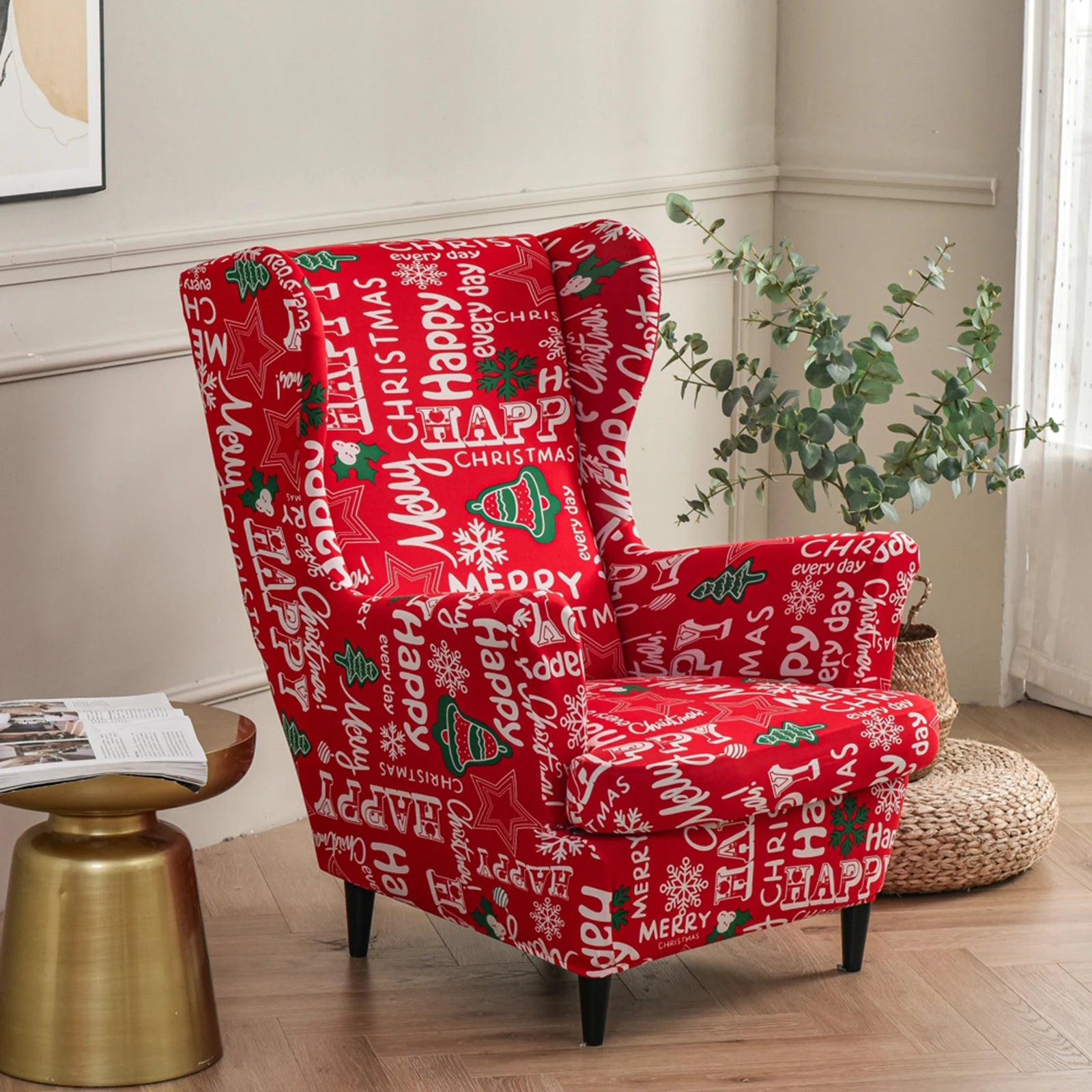 Chair Cover Wingback Stretch Spandex Armchair