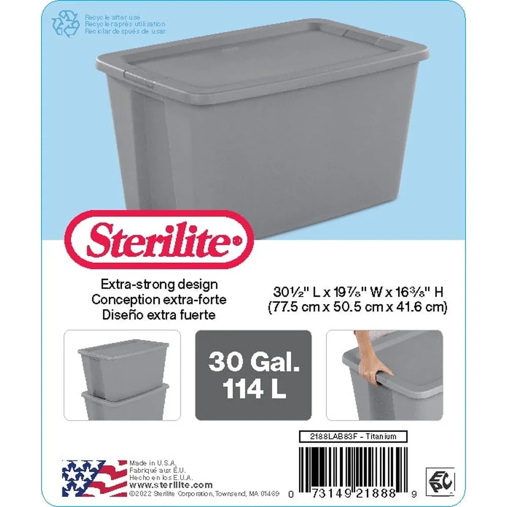 Extra Large 30 Gallon Storage with Lid