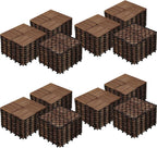 108pcs Hardwood Interlocking Patio Deck Tiles