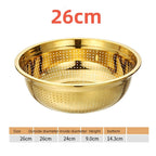 Round Golden Stainless Steel Colander