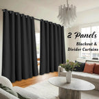 2 Blackout Grommet Curtains