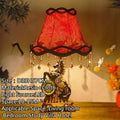 European Clock Peacock Lamp