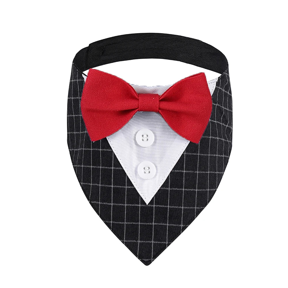 Tuxedo Suit Dog Bandana, Adjustable