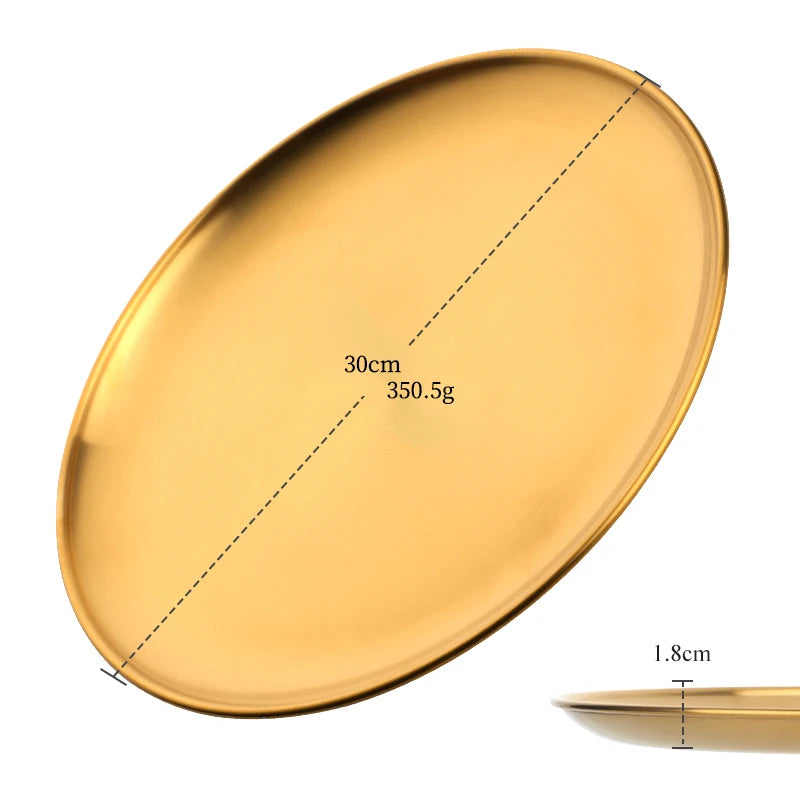 Stainless Steel Dinner Plates