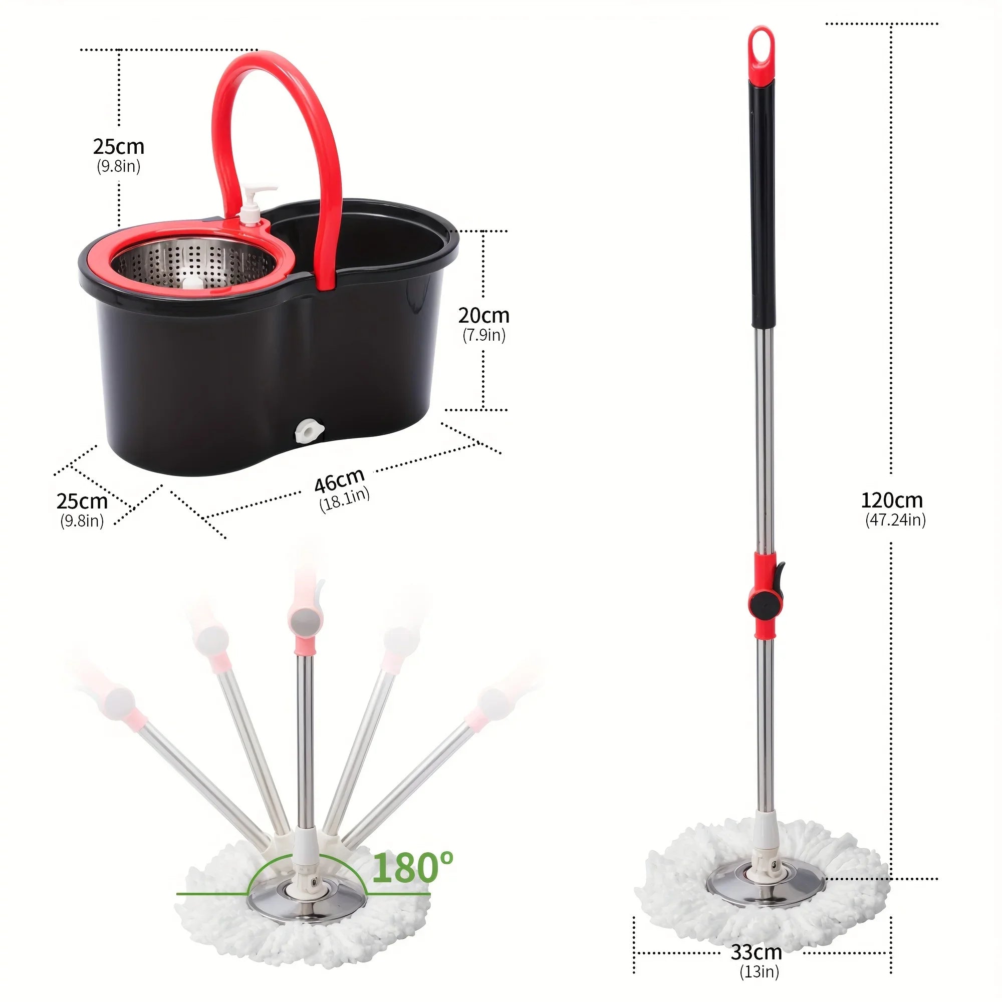 Heavy Duty Spin Mop Bucket System