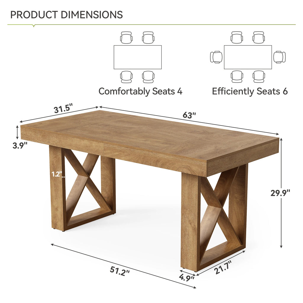 Dining Table /4-6 People,/Brown