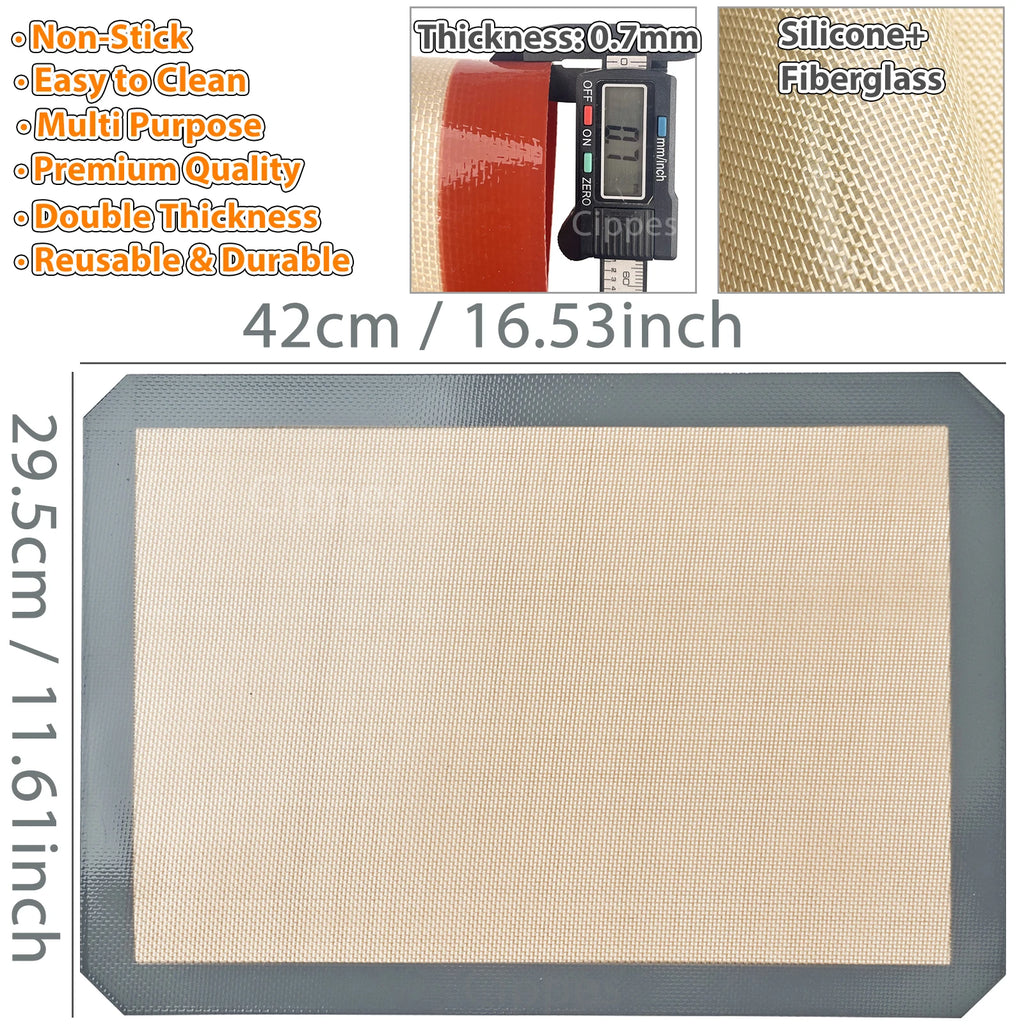 1/2PCS Silicone Baking Mats for Oven