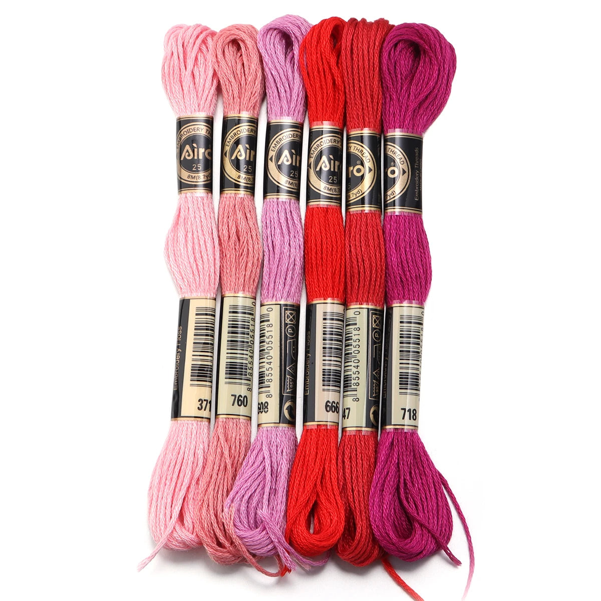 6pcs/lot Colorful Polyester Embroidery Thread