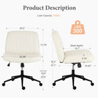Armless Office Chairs /Wheels