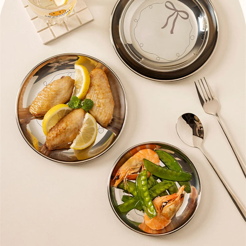 Stainless Steel Plate/ 2pcs