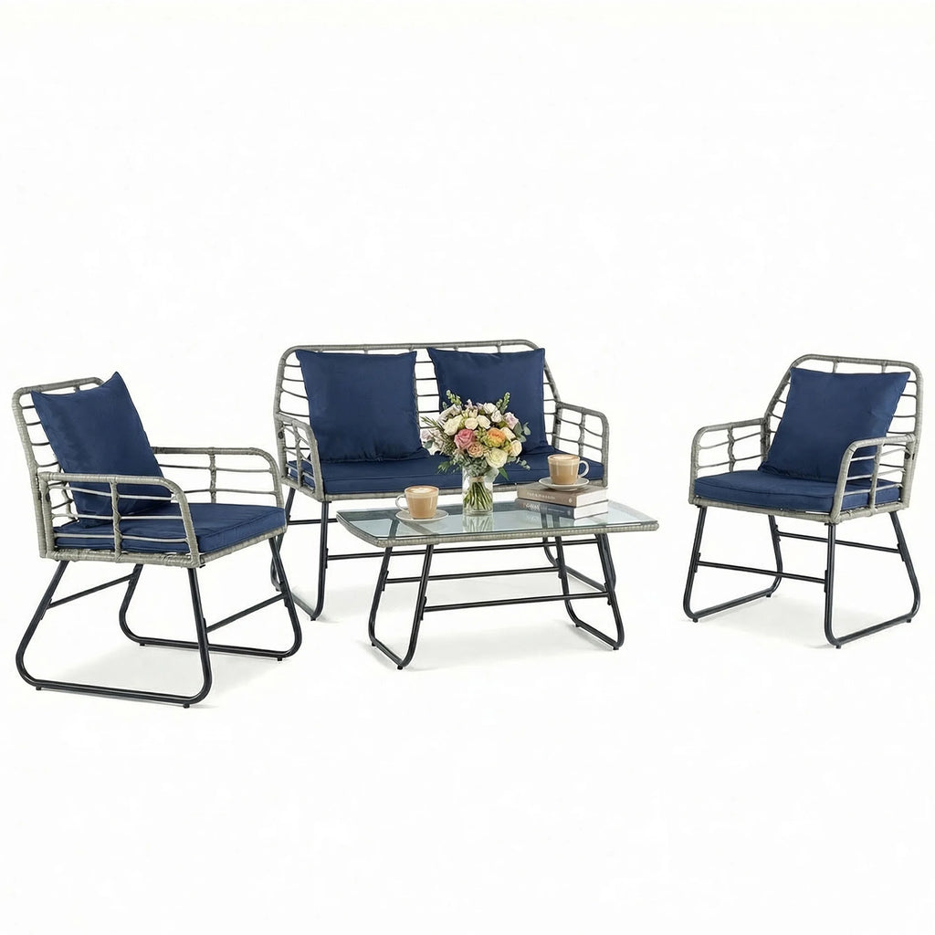 Outdoor Wicker Patio Furniture/ Set 4 pc