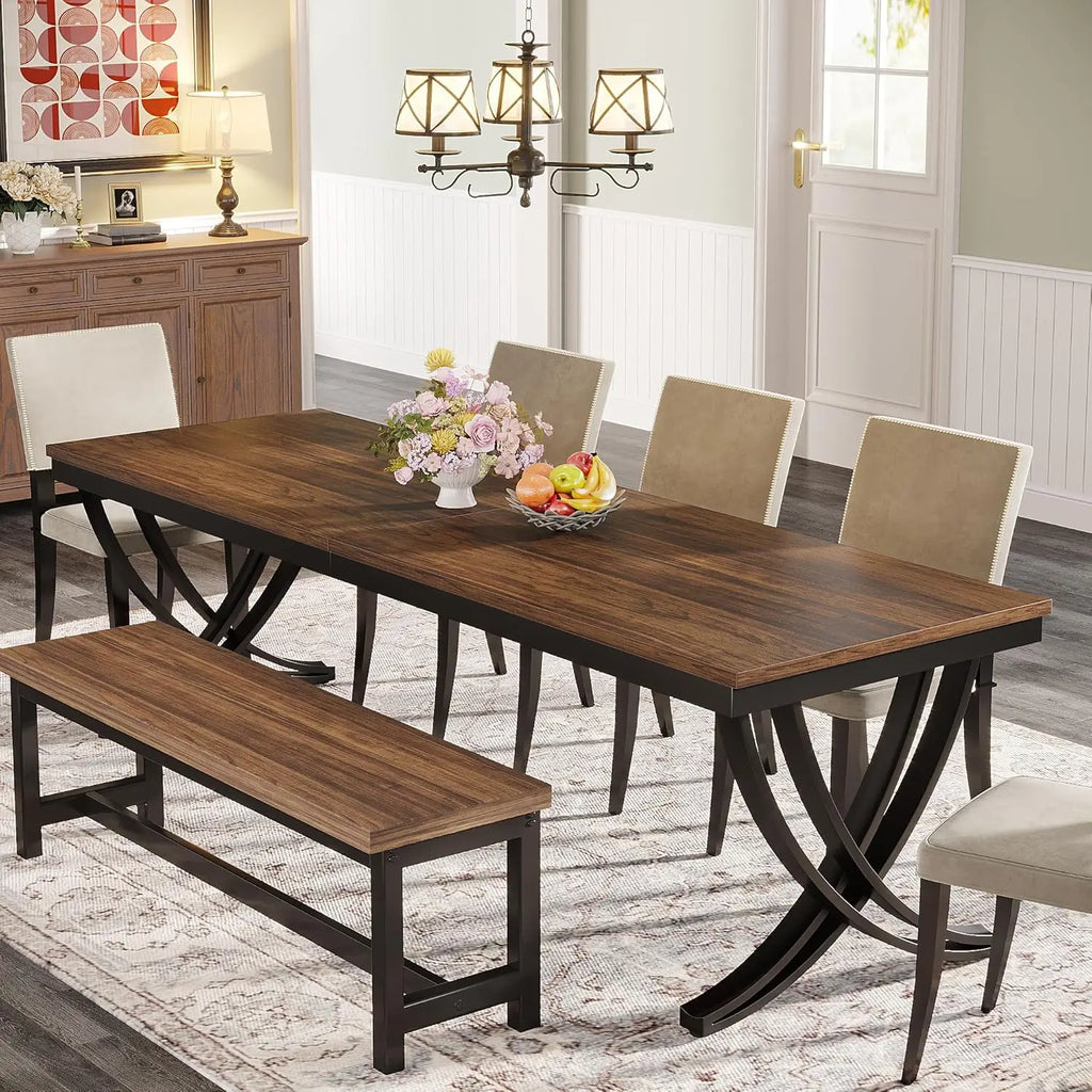 Rectangular Farmhouse Dinner Table