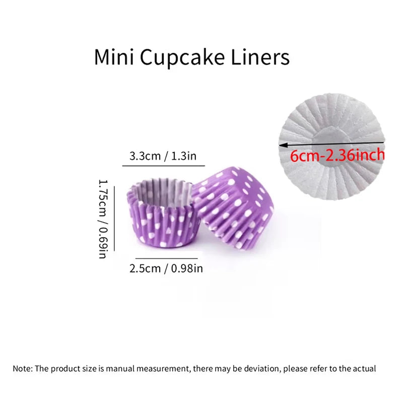 1000Pcs  Pattern Mini Cake Paper Liners