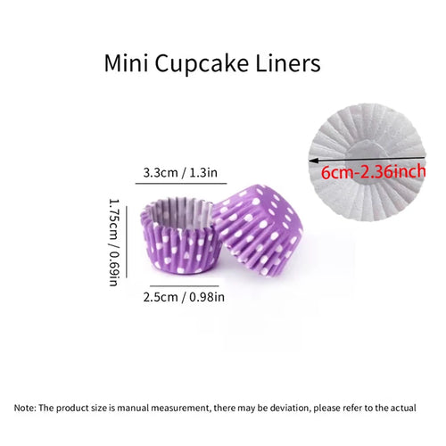 1000Pcs  Pattern Mini Cake Paper Liners