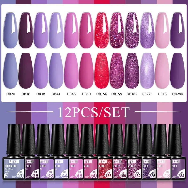 12pcs Gel Nail Polish Set