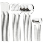 24pcs Stainless Steel Tableware Set