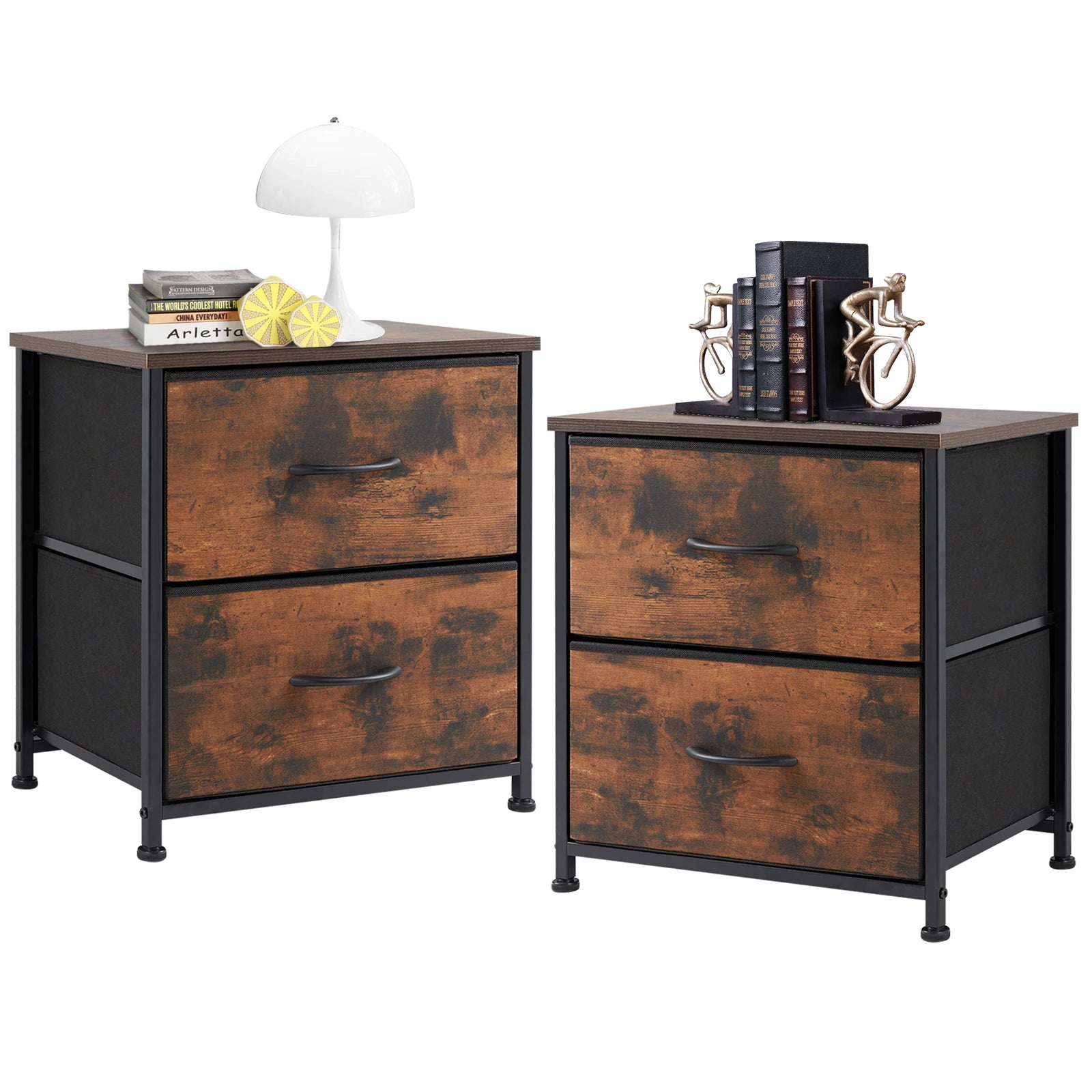 Cabinet / Set of 2 Fabric Drawers