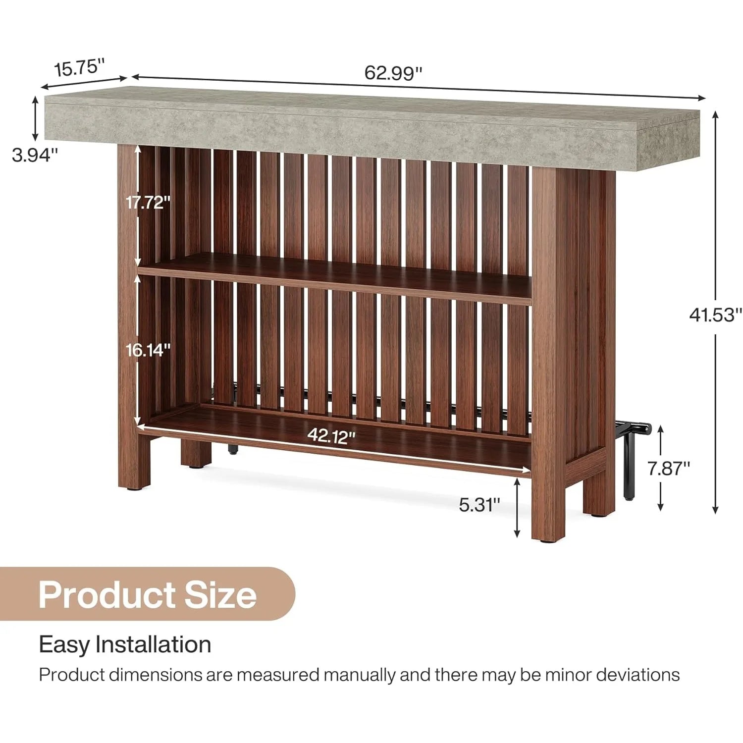 2-Tier Kitchen Island Mini Bar