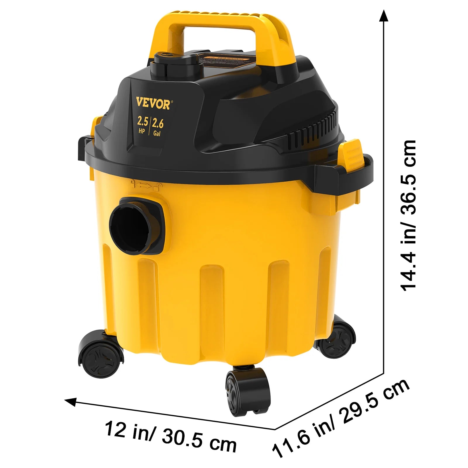 Wet Dry 2.6 Gallon Portable Shop Vacuum