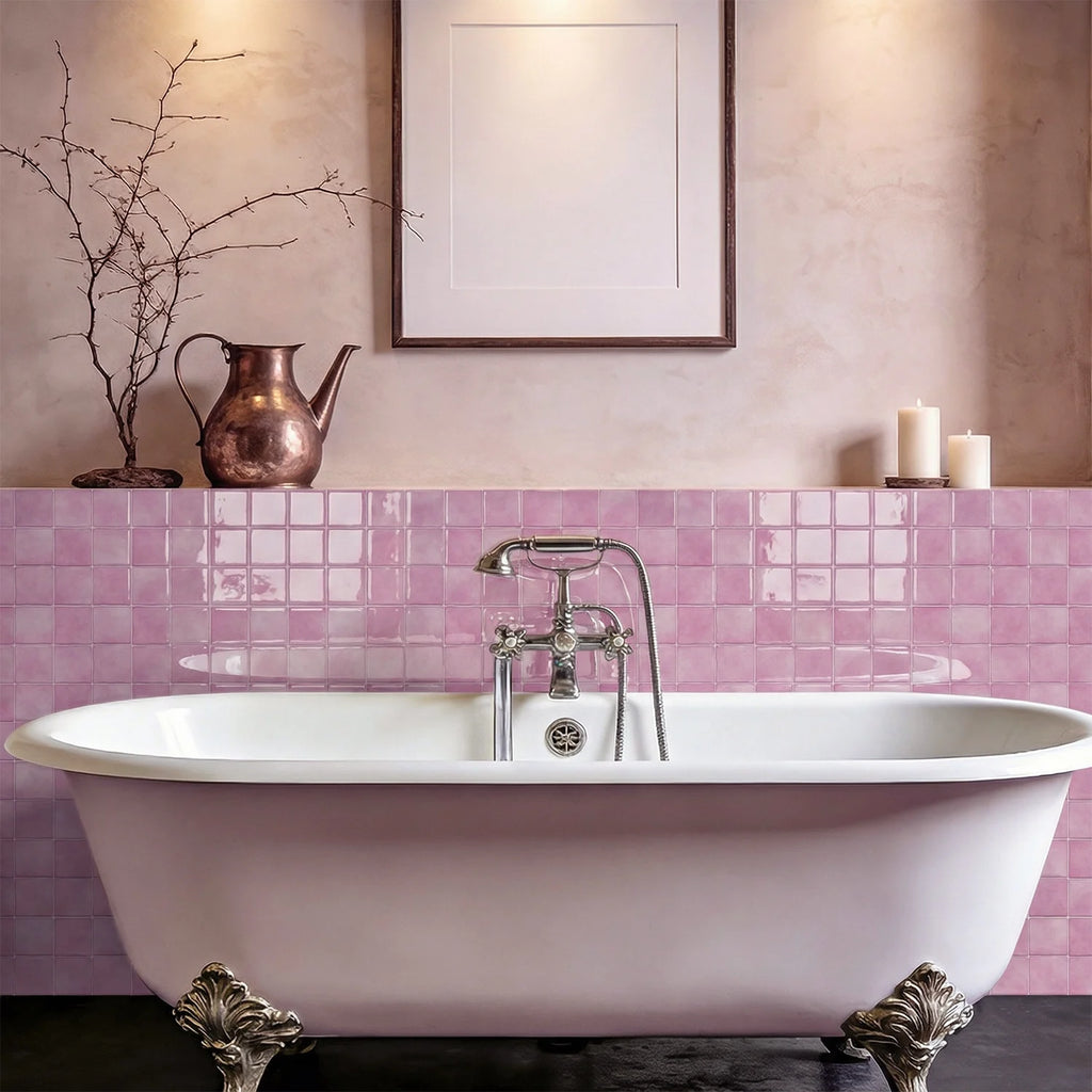 Pink Wall, Self-Adhesive Tile
