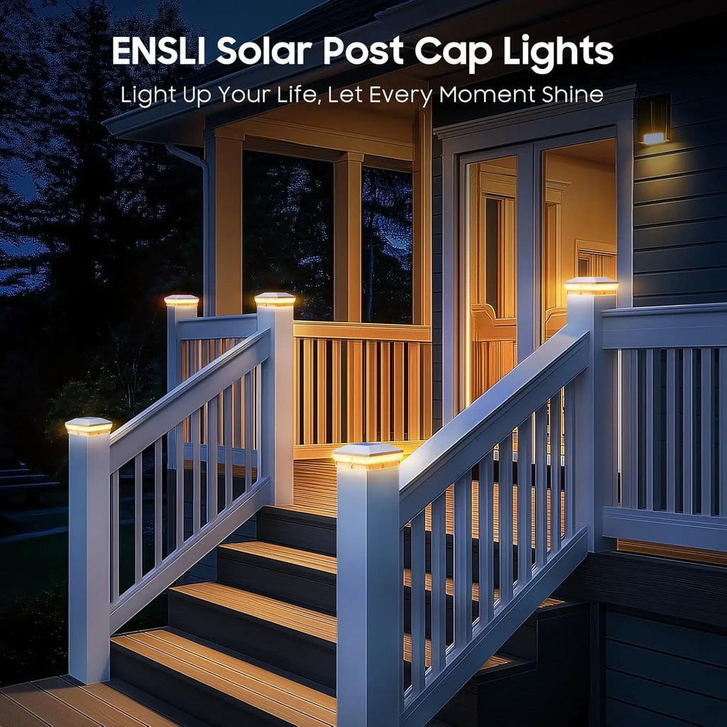"Solar Post Cap Lights 6/12-Pack, 4x4
