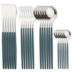 24pcs Stainless Steel Tableware Set