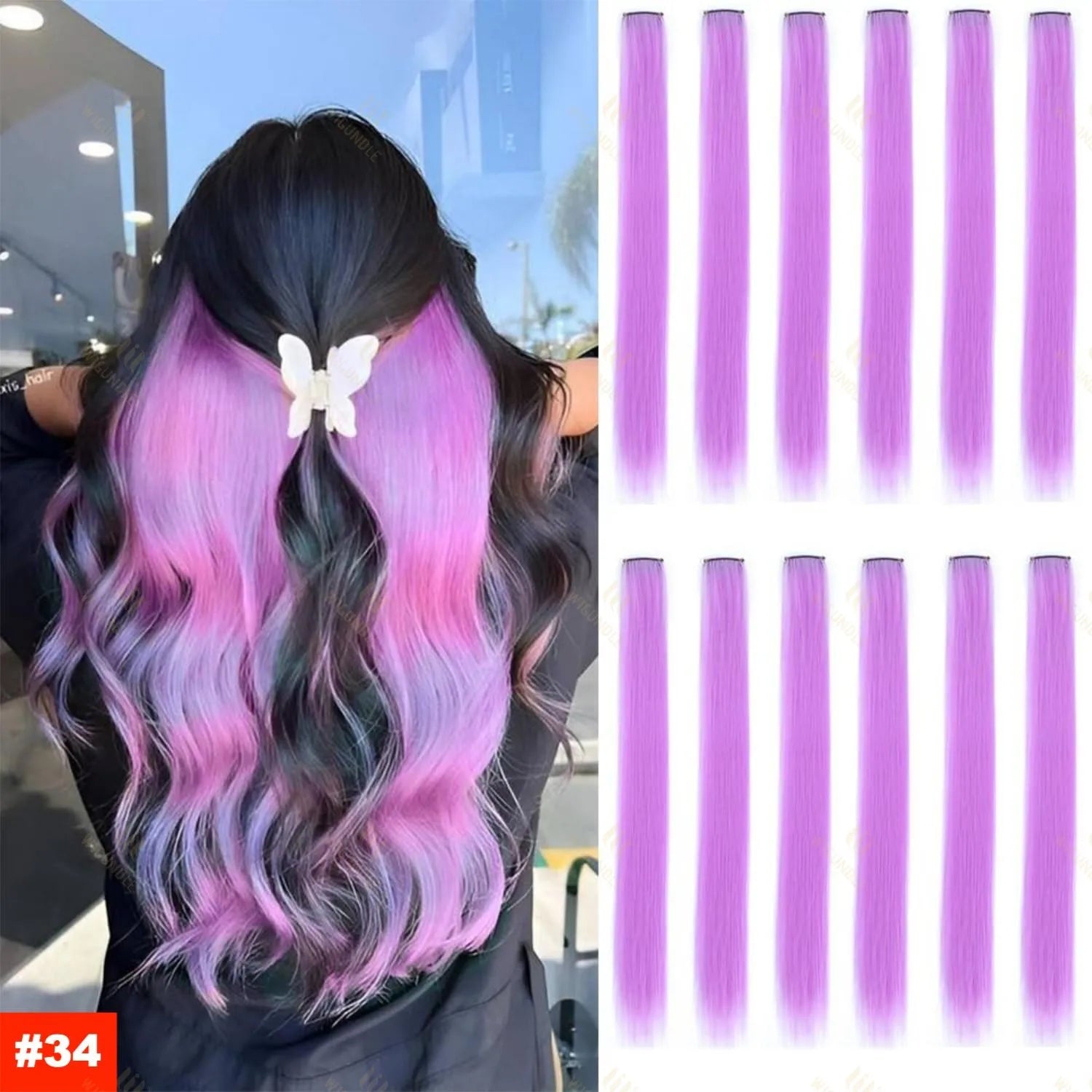18 Color Clip Style Hair Extensions