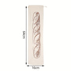 Linen Bread Reusable Drawstring Bag