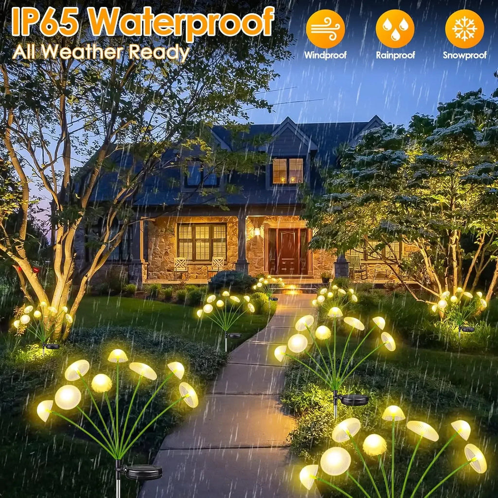 Dual Mode LED Solar Mushroom Lights