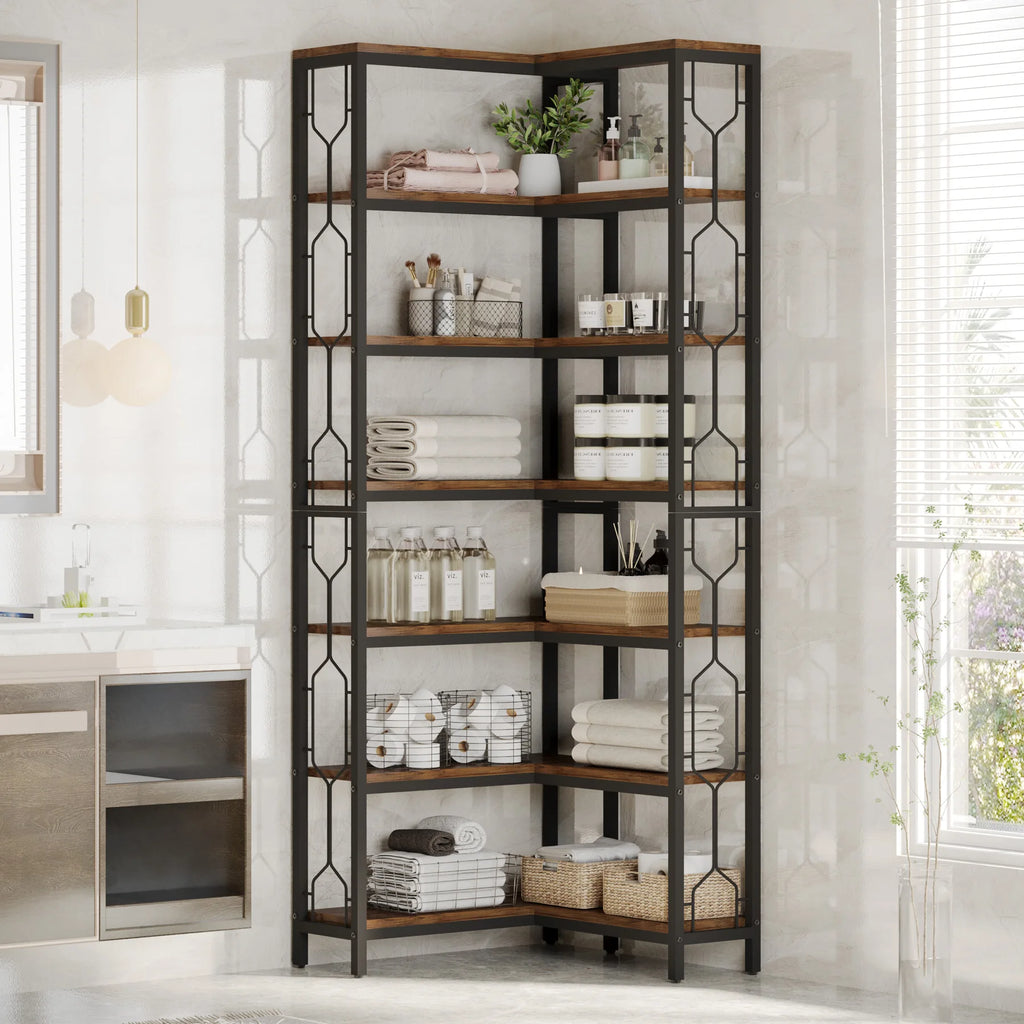 7-Tier Corner Bookshelf,