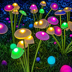 Dual Mode LED Solar Mushroom Lights