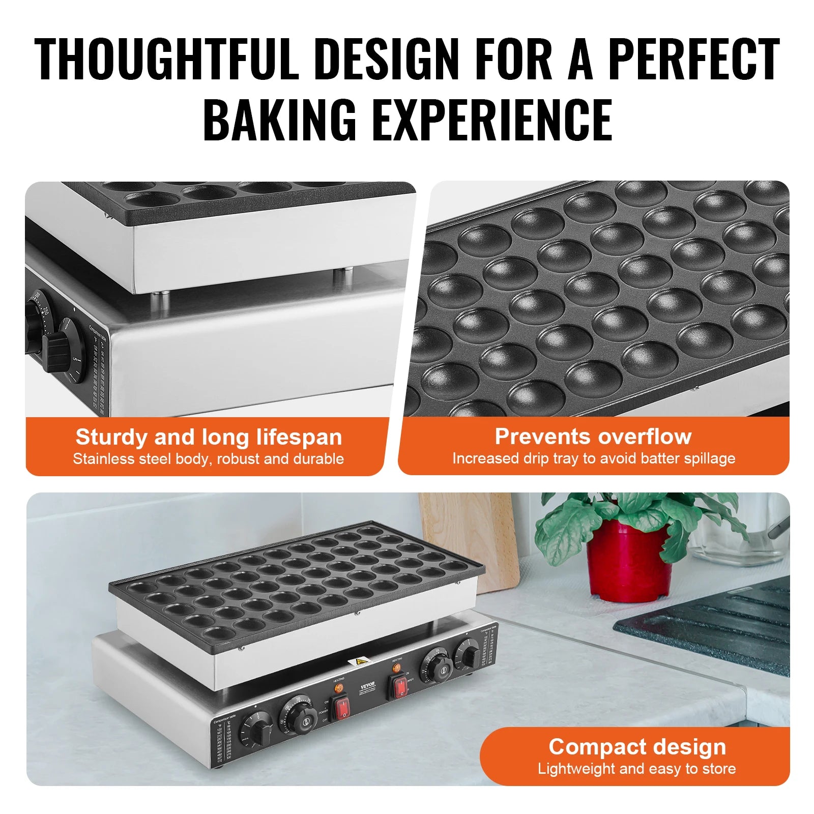 Mini Pancake Maker  Dual Temp / Time Control