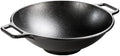 14 Inch Seasoned Cast Iron Wok
