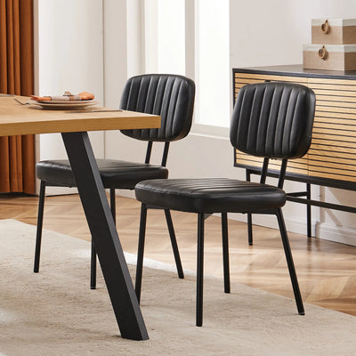 Faux Leather/ Modern 2 Seat / Metal Legs