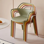 Plastic Dining Chairs, 4- Pack, Lightweight, Stackable