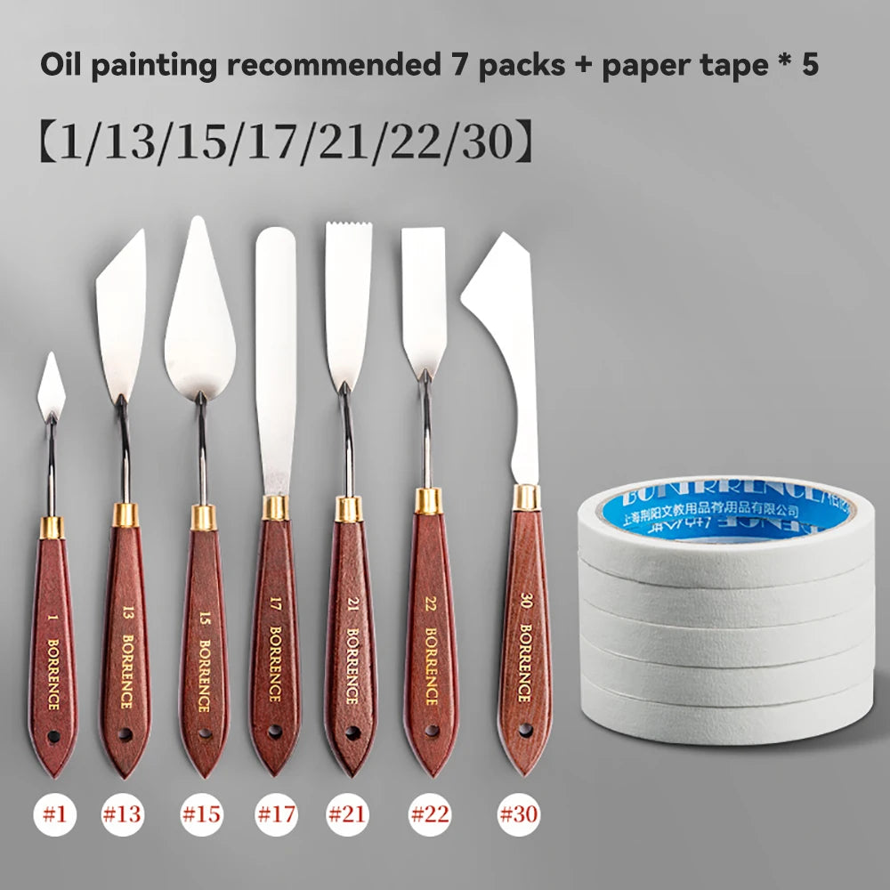 7Pcs/Set Stainless Oil Painting Knives Artist Tools