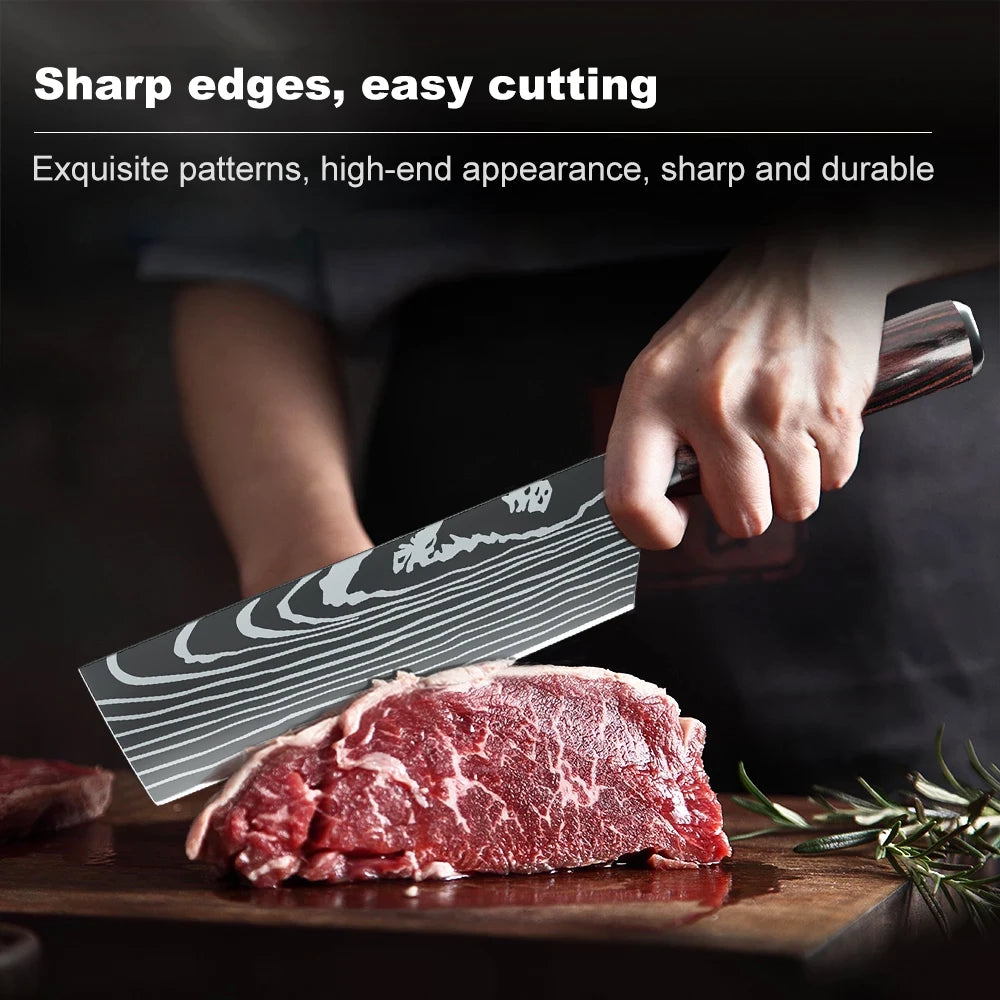 9 types Stainless Steel Kitchen Knife