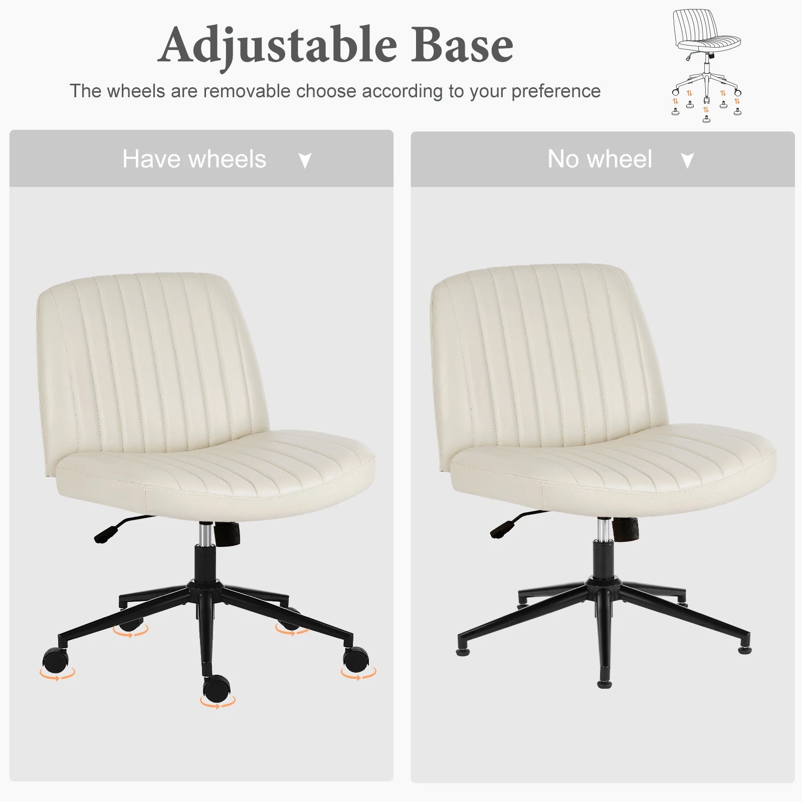 Armless Office Chairs /Wheels