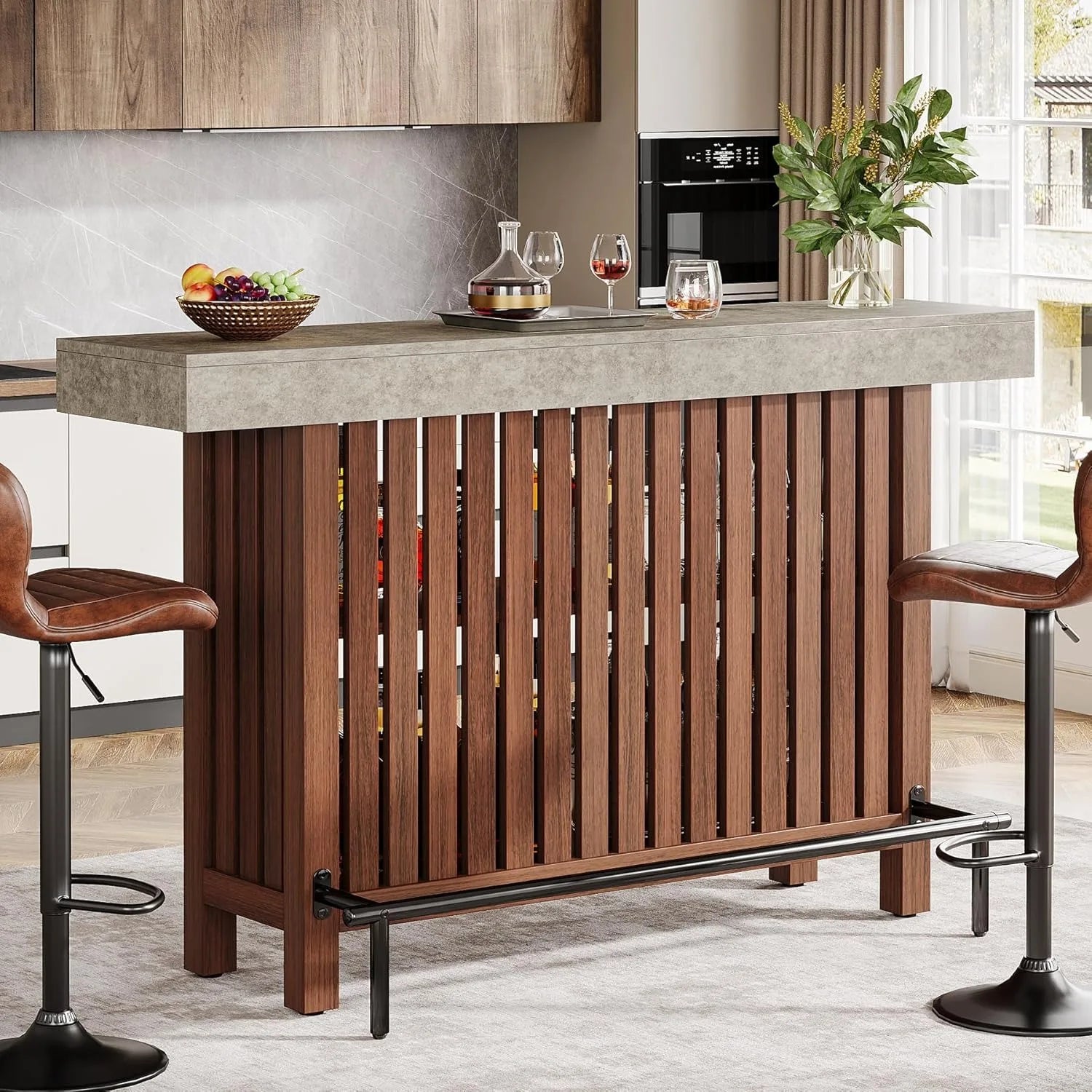 2-Tier Kitchen Island Mini Bar