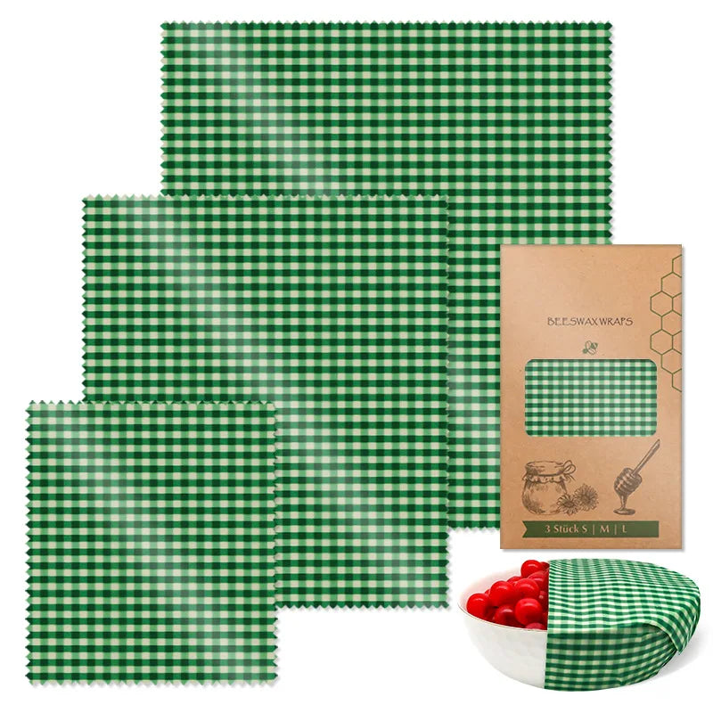 3PC/SET Beeswax Food Wraps, Reusable