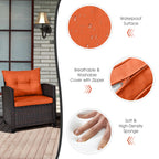 3 PC Patio Rattan Set