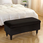 Velvet Storage Rectangle Ottoman