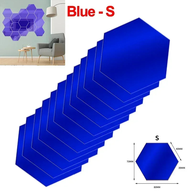 Hexagon Acrylic Mirror Wall Sticker