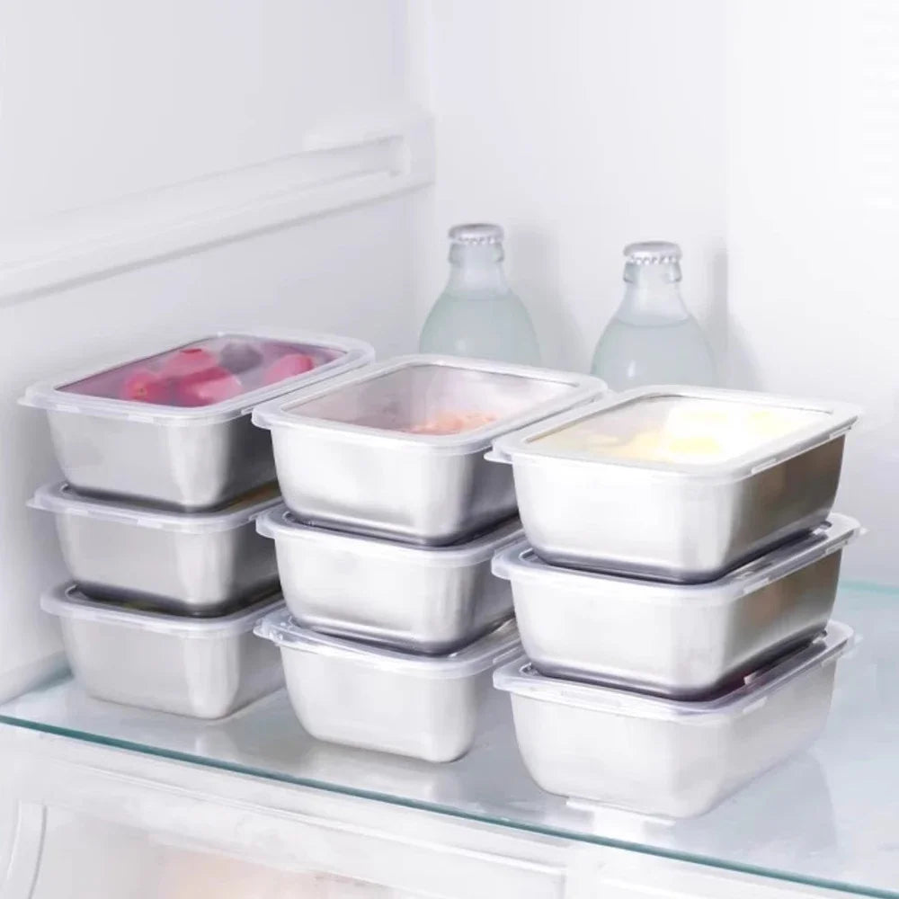 Stainless Steel Food Storage Container, Lid