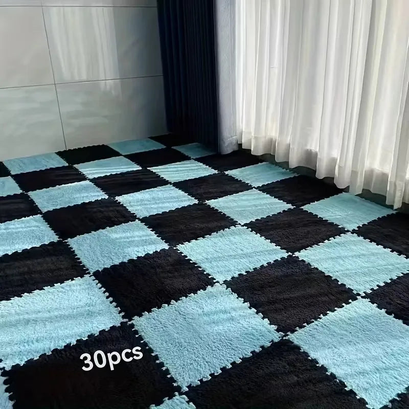 Soft Plush Puzzle Interlocking Foam Rug