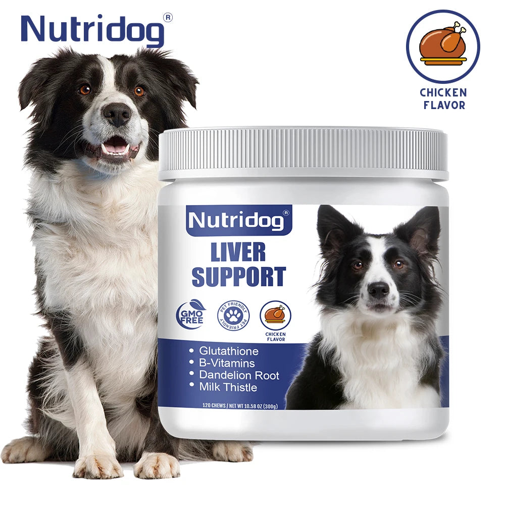 Dog Liver Support Chews 120 PCS/Bottle