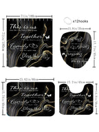 Four-piece Shower Curtain Set