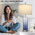26" Glass Lamp , 3-Way Touch Control