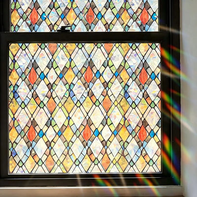 Rainbow Crystal Shards Stained Glass Film