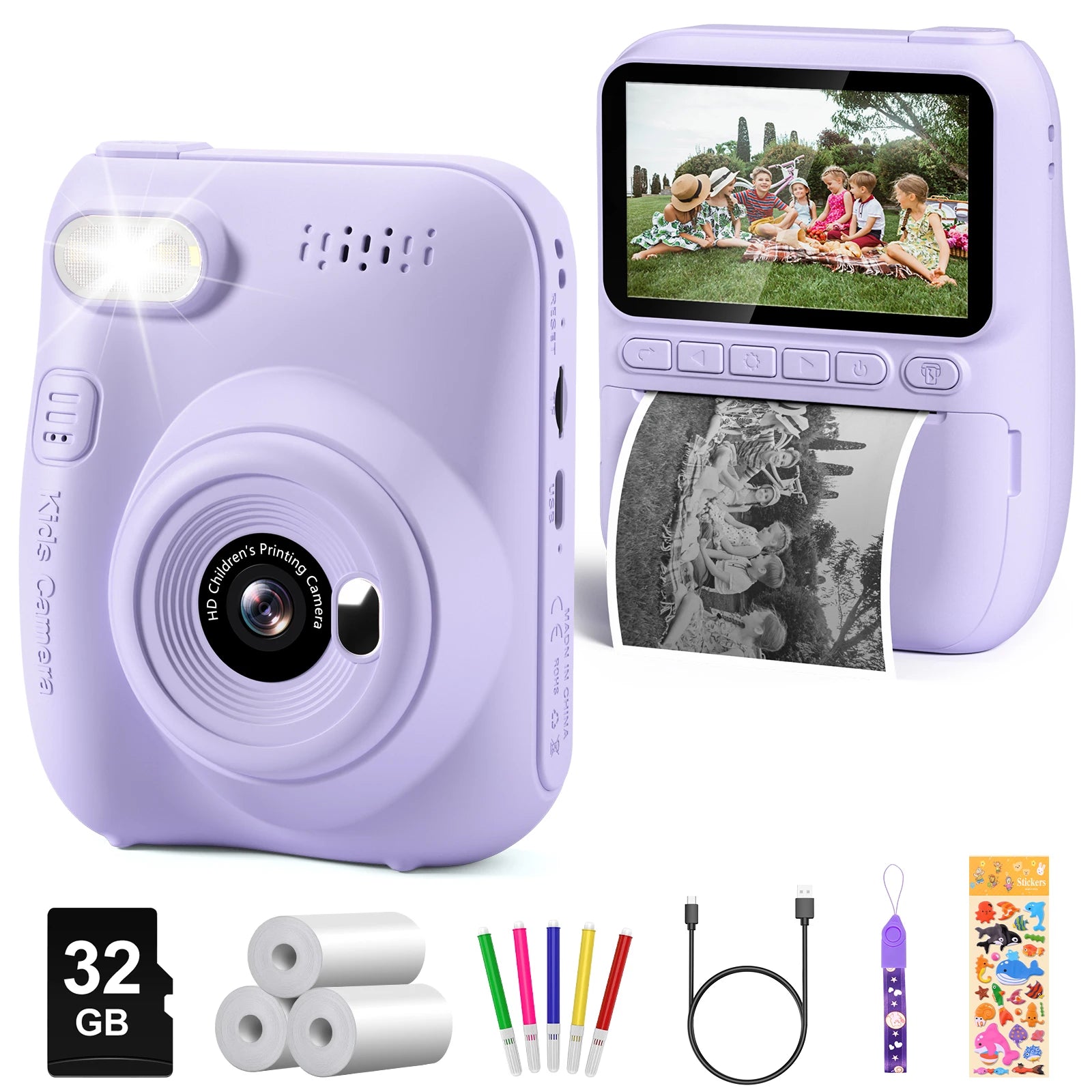 Kids Digital Camera, Portable/ Instant Print